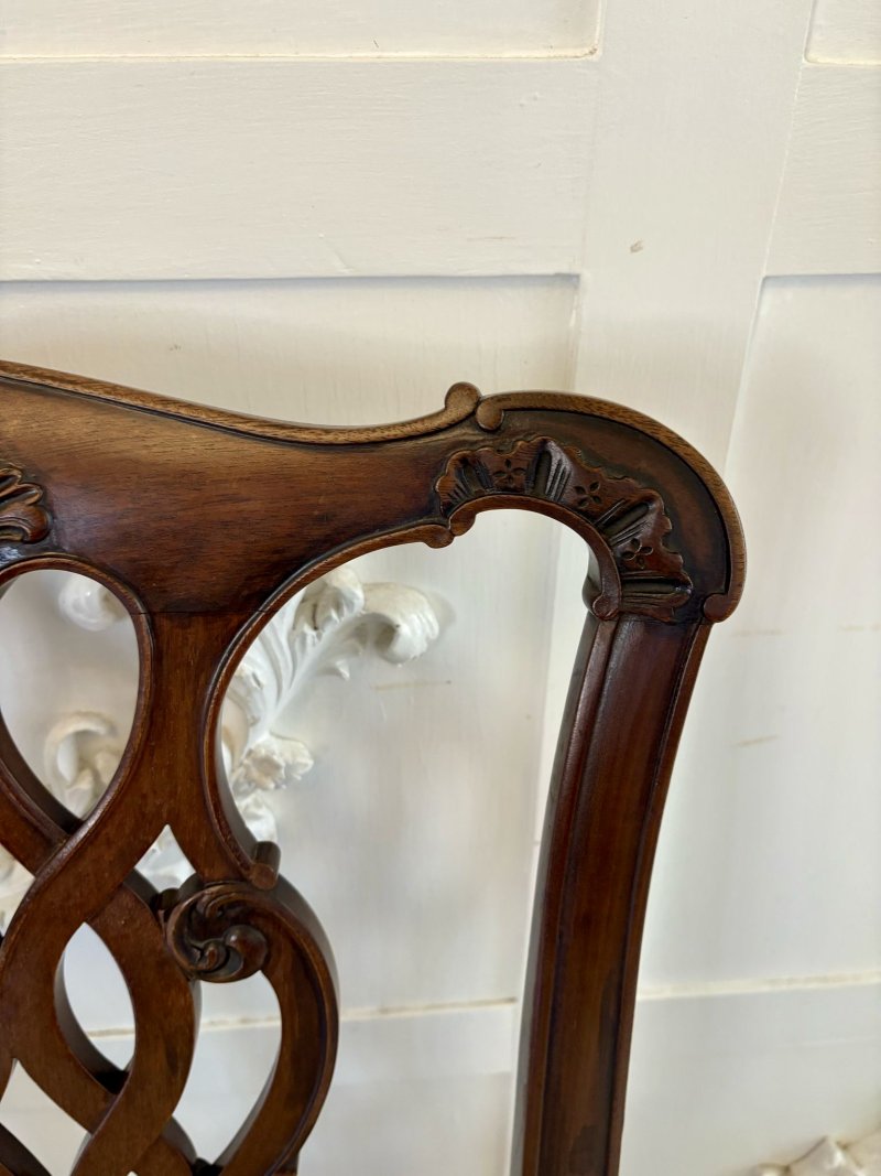 Set of 8 Antique Edwardian Quality Mahogany Dining Chairs - Image 17